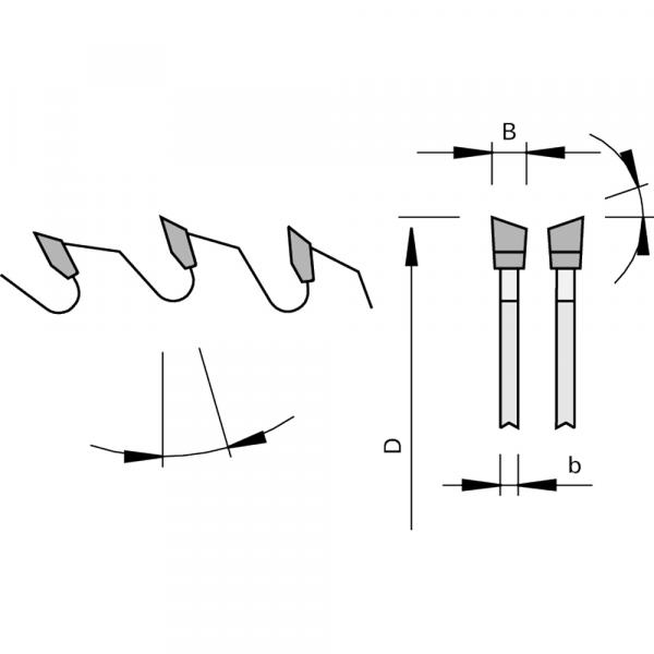 Stehle 58114105  HKS Massiv-Kreissägeblatt Zeichnung